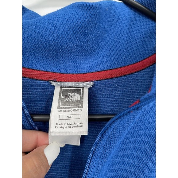 The‎ North Face Long Sleeve 1/2 Zip Men's S Blue Outdoor Sweatshirt - Picture 3 of 6